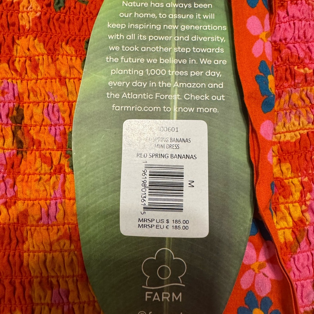Red Spring Bananas Farm Rio Mini Dress - Red and Pink - Picture 2 of 3